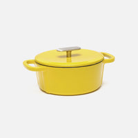 Smaltovaný liatinový kastról s pokrievkou Ø 20 cm (2 l), žltý