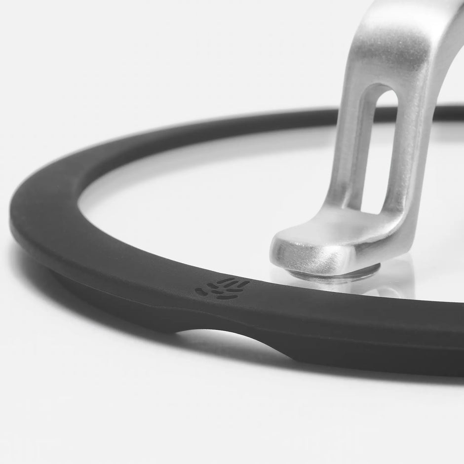 Pokrievka Meda 3.0,  ø 16 cm - Sklenená pokrievka se silikonovým okrajom,  čierna