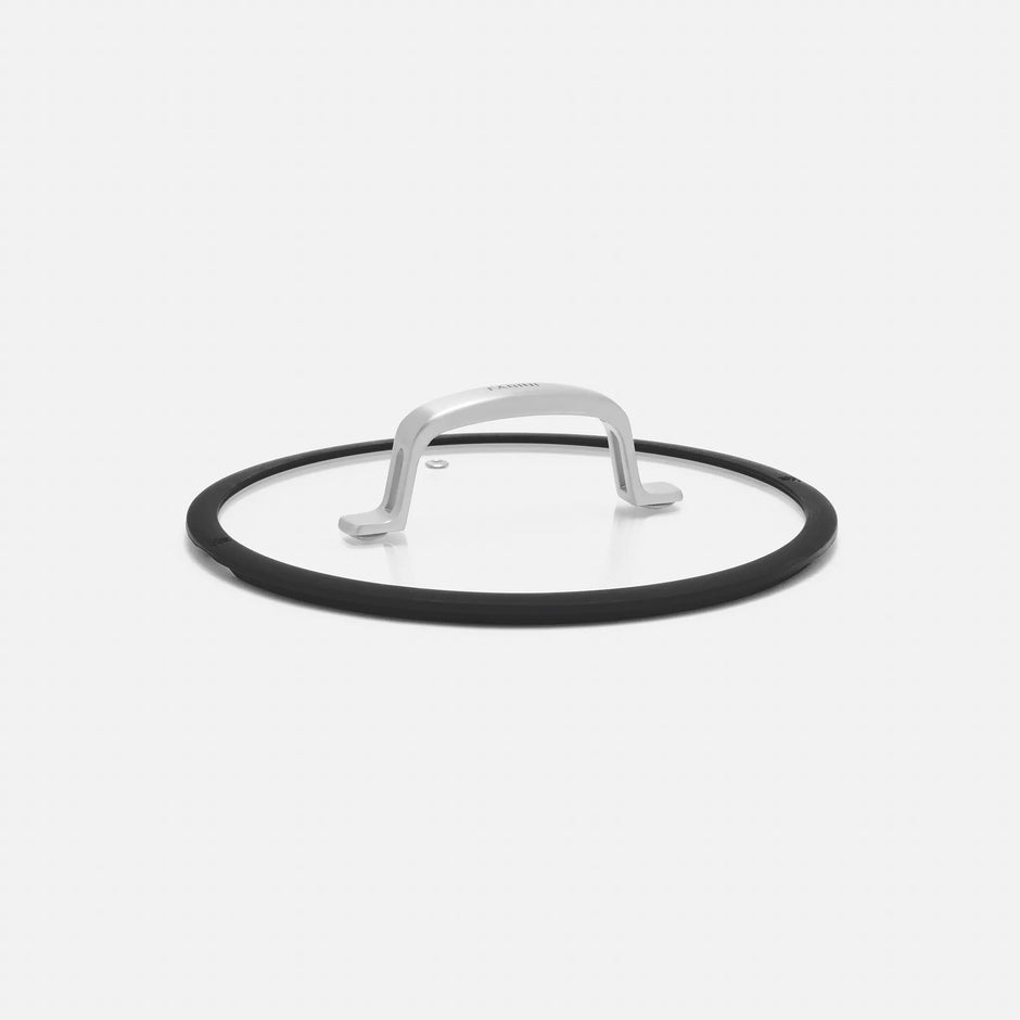 Pokrievka Meda 3.0,  ø 24 cm - Sklenená pokrievka se silikonovým okrajom,  čierna