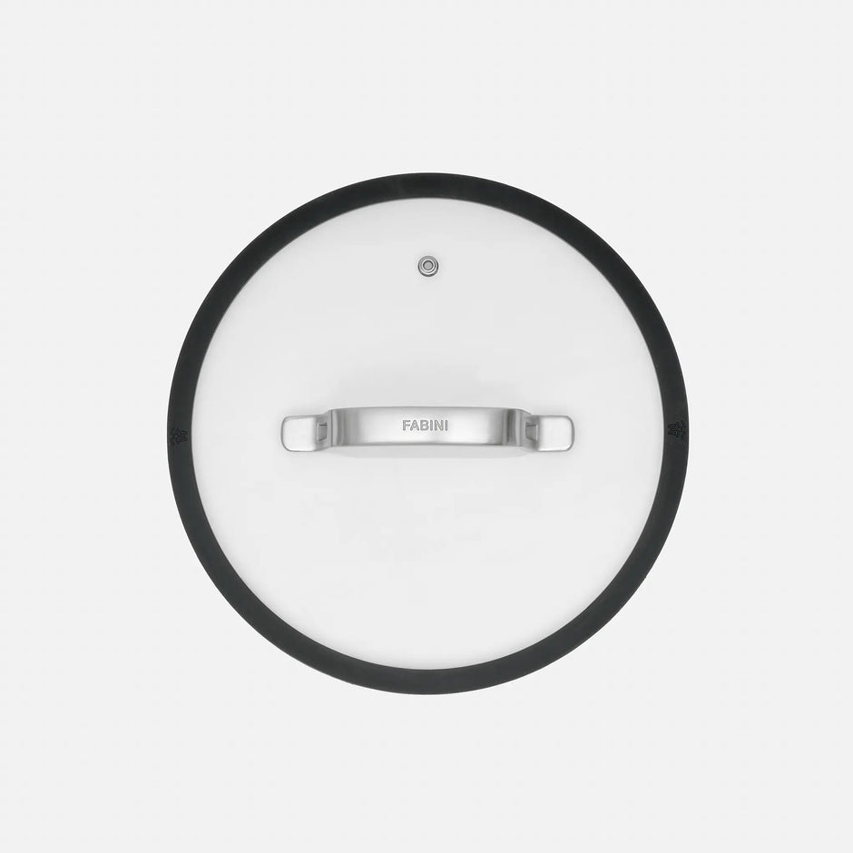 Pokrievka Meda 3.0,  ø 24 cm - Sklenená pokrievka se silikonovým okrajom,  čierna