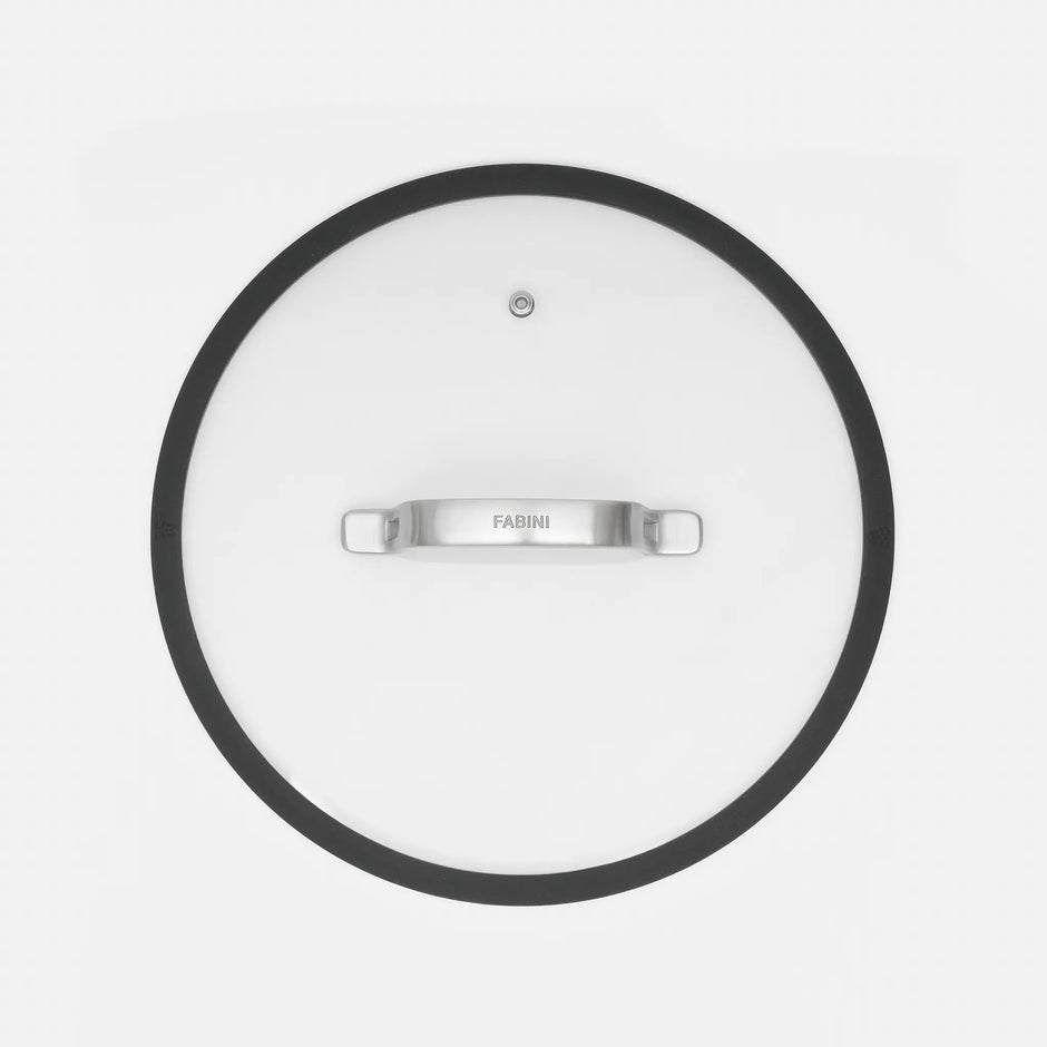 Pokrievka Meda 3.0,  ø 28 cm - Sklenená pokrievka se silikonovým okrajom,  čierna