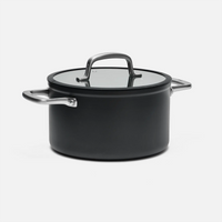 Hrniec Meda 3.0, ø 24 cm (5,5 l) - Nepriľnavý hrniec s keramickým povrchom s pokrievkou, čierny