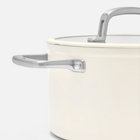 Hrniec Meda 3.0, ø 24 cm (5,5 l) - Nepriľnavý hrniec s keramickým povrchom s pokrievkou, krémový