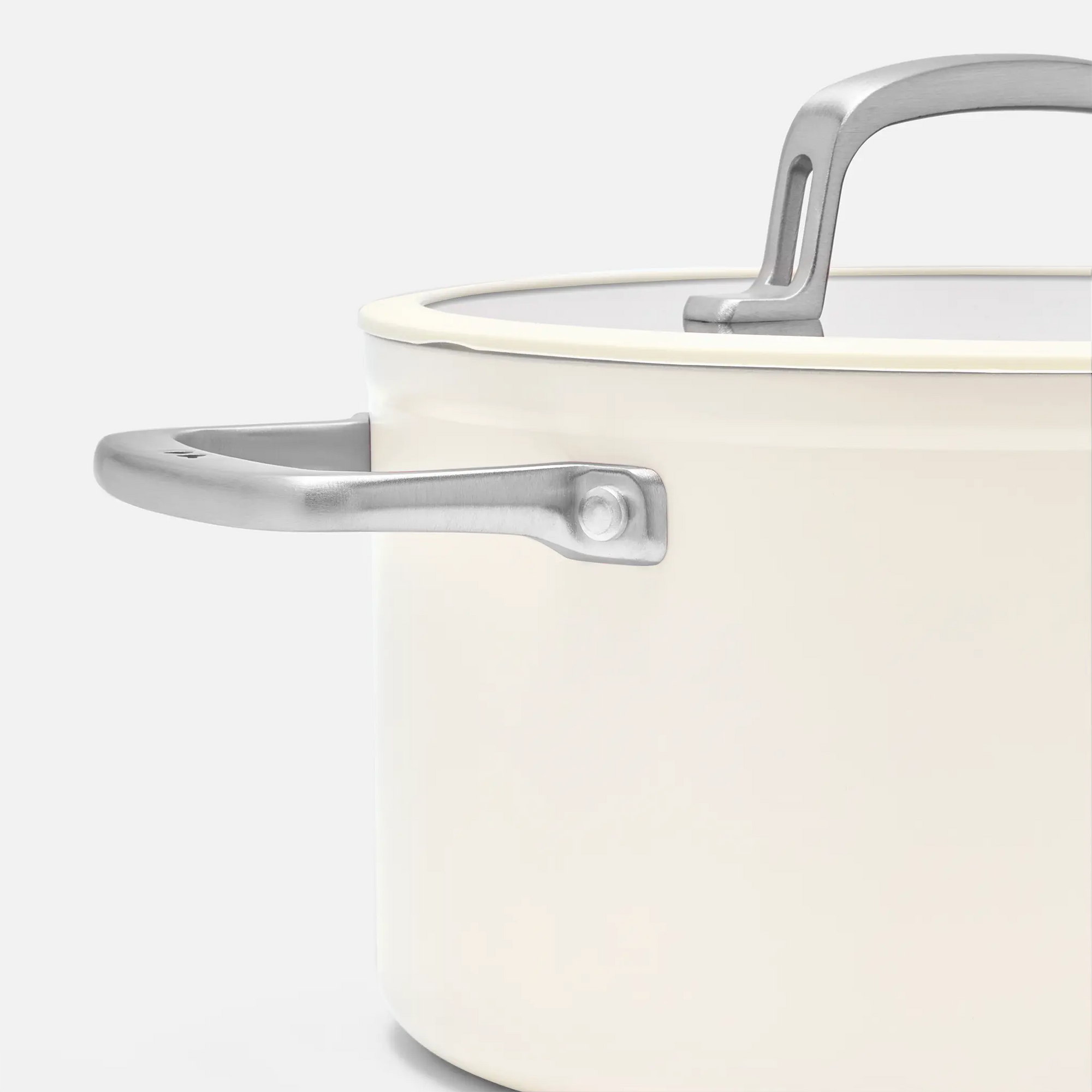 Hrniec Meda 3.0, ø 24 cm (5,5 l) - Nepriľnavý hrniec s keramickým povrchom s pokrievkou, krémový