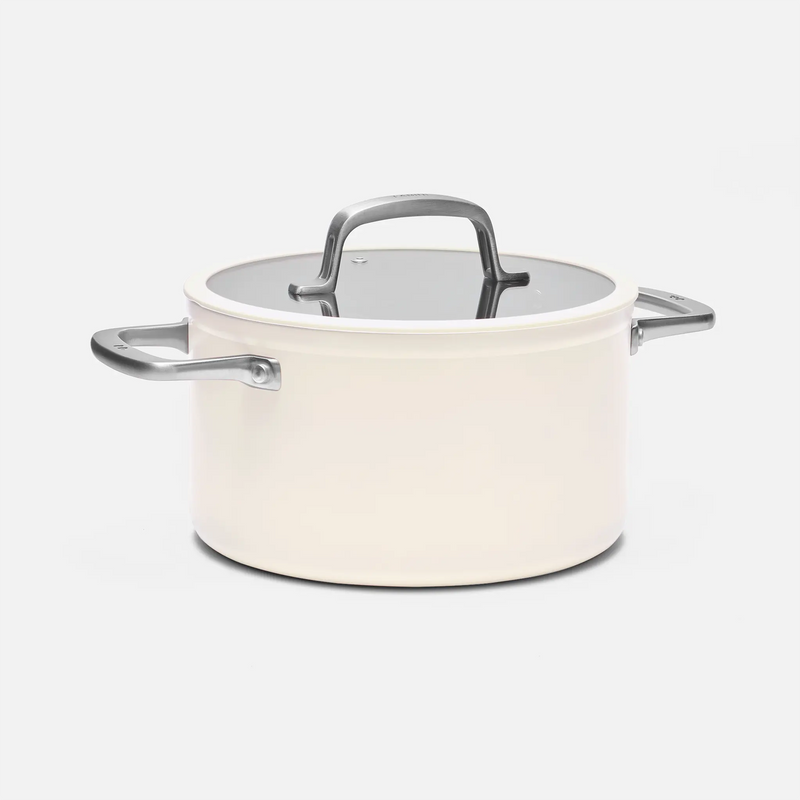 Hrniec Meda 3.0, ø 24 cm (5,5 l) - Nepriľnavý hrniec s keramickým povrchom s pokrievkou, krémový