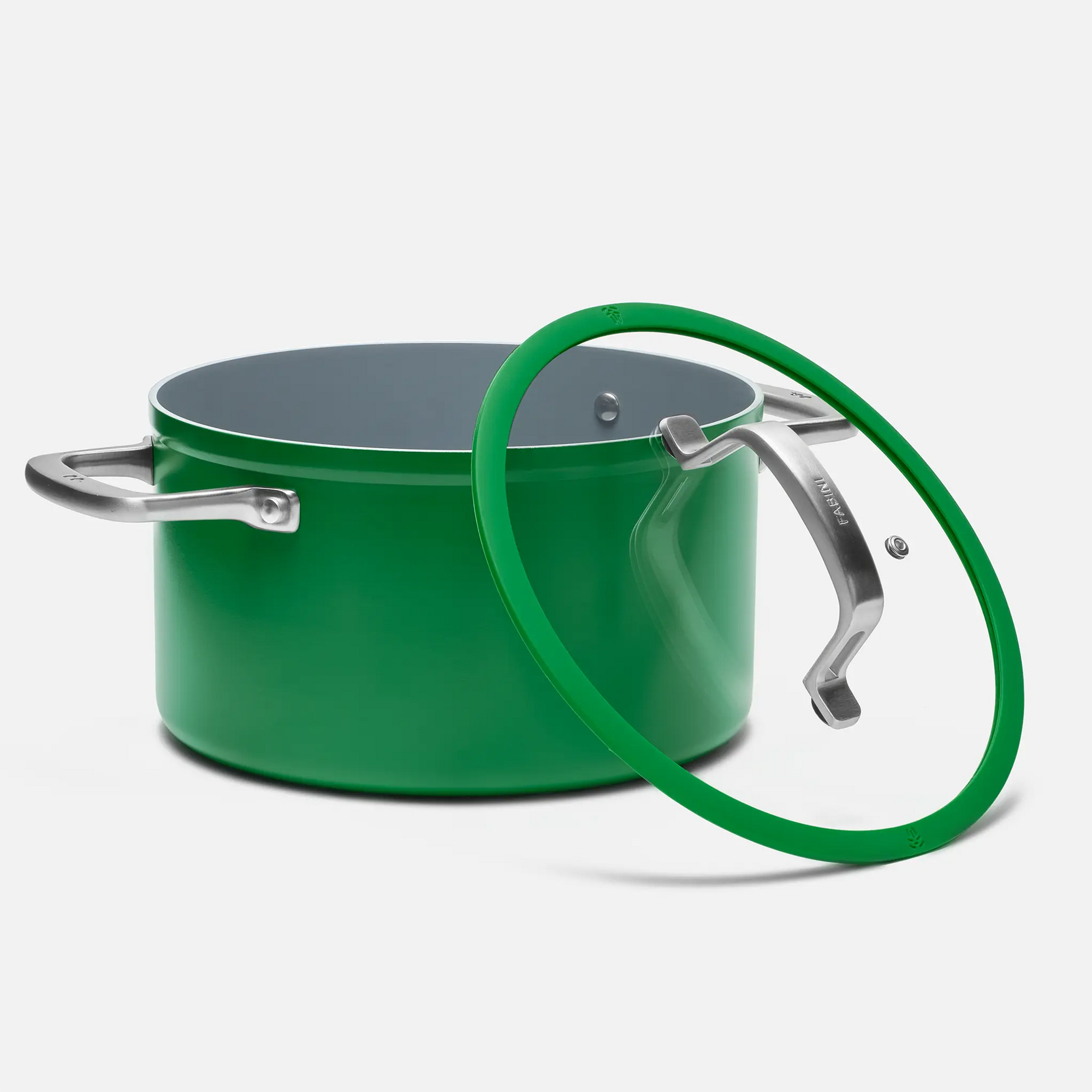 Hrniec Meda 3.0, ø 24 cm (5,5 l) - Nepriľnavý hrniec s keramickým povrchom s pokrievkou, zelený
