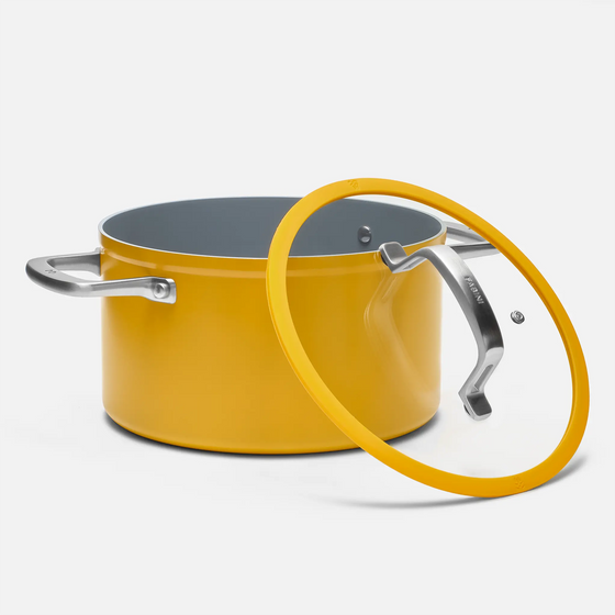 Hrniec Meda 3.0,  ø 24 cm (5, 5 l) - Nepriľnavý hrniec s keramickým povrchom s pokrievkou,  žltý