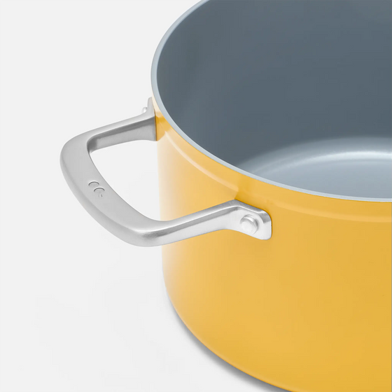 Hrniec Meda 3.0,  ø 24 cm (5, 5 l) - Nepriľnavý hrniec s keramickým povrchom s pokrievkou,  žltý