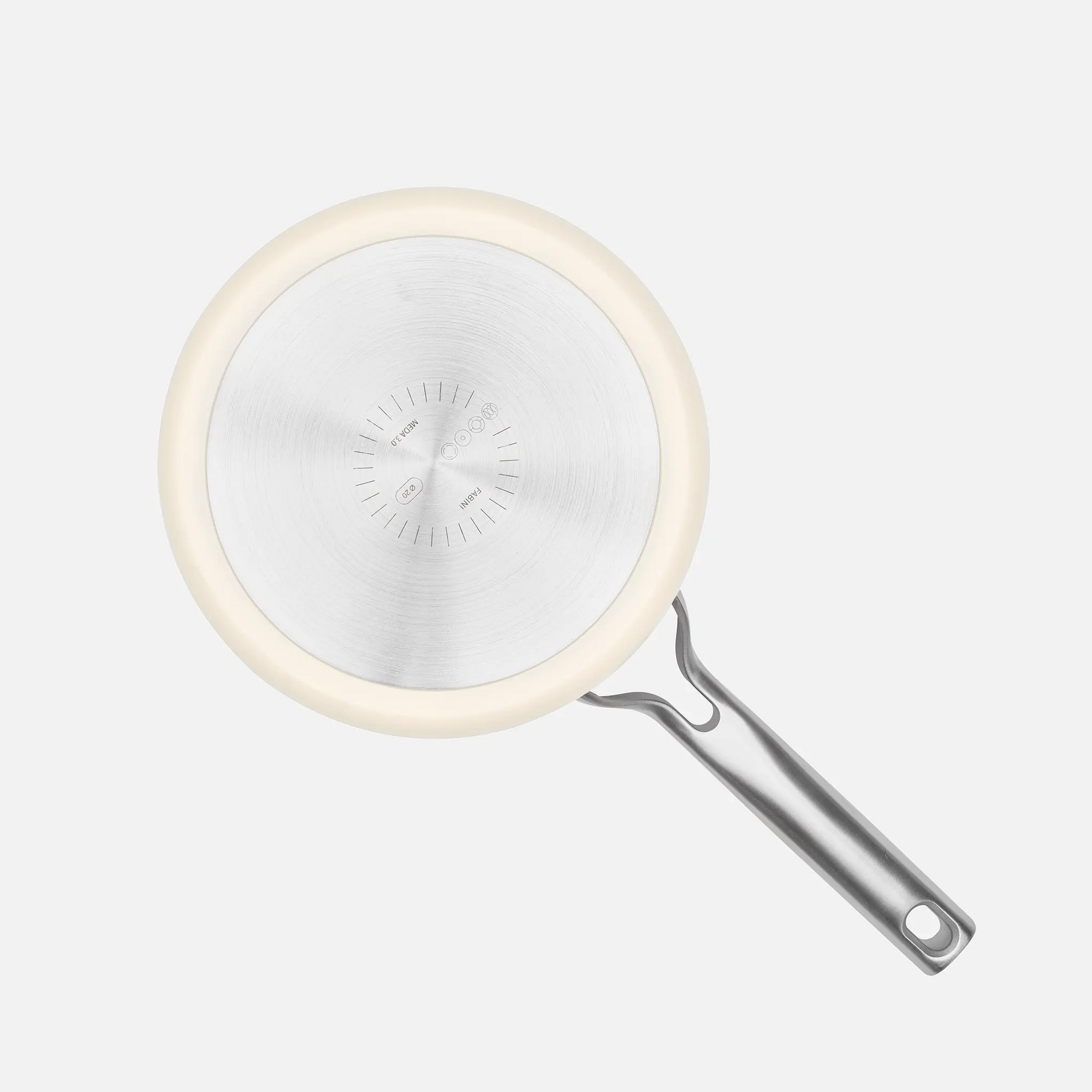 Rajnica Meda 3.0, ø 20 cm (2,4 l) - Nepriľnavá rajnica s keramickým povrchom s pokrievkou, krémová