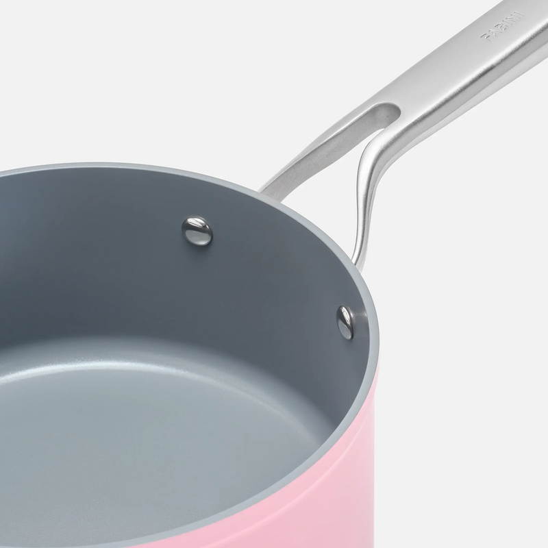 Rajnica Meda 3.0, ø 20 cm (2,4 l) - Nepriľnavá rajnica s keramickým povrchom s pokrievkou, ružová