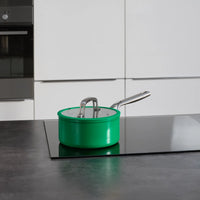 Rajnica Meda 3.0, ø 20 cm (2,4 l) - Nepriľnavá rajnica s keramickým povrchom s pokrievkou, zelená