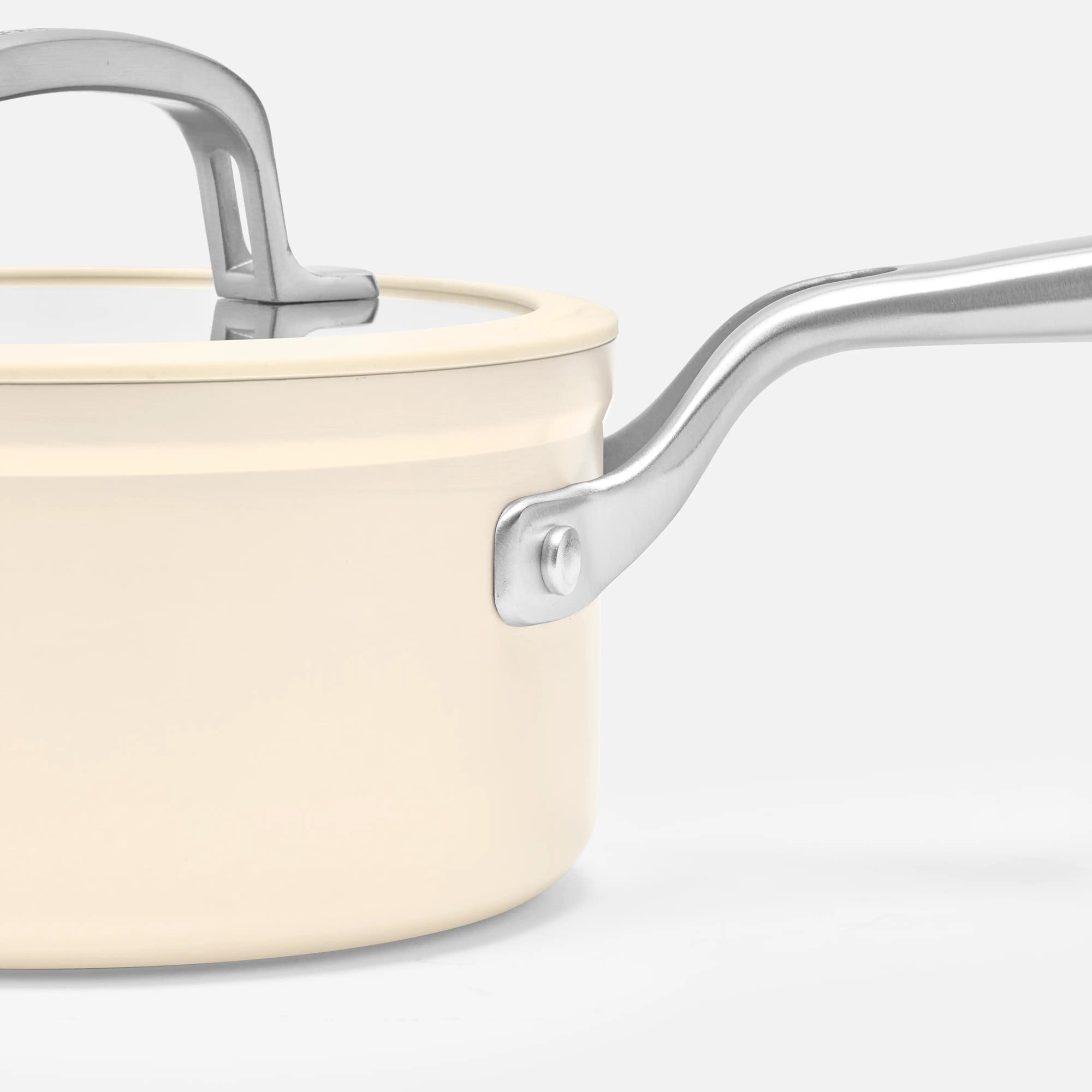 Rajnica Meda 3.0, ø 16 cm (1,3 l) - Nepriľnavá rajnica s keramickým povrchom s pokrievkou, krémová
