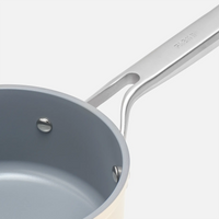 Rajnica Meda 3.0, ø 16 cm (1,3 l) - Nepriľnavá rajnica s keramickým povrchom s pokrievkou, krémová