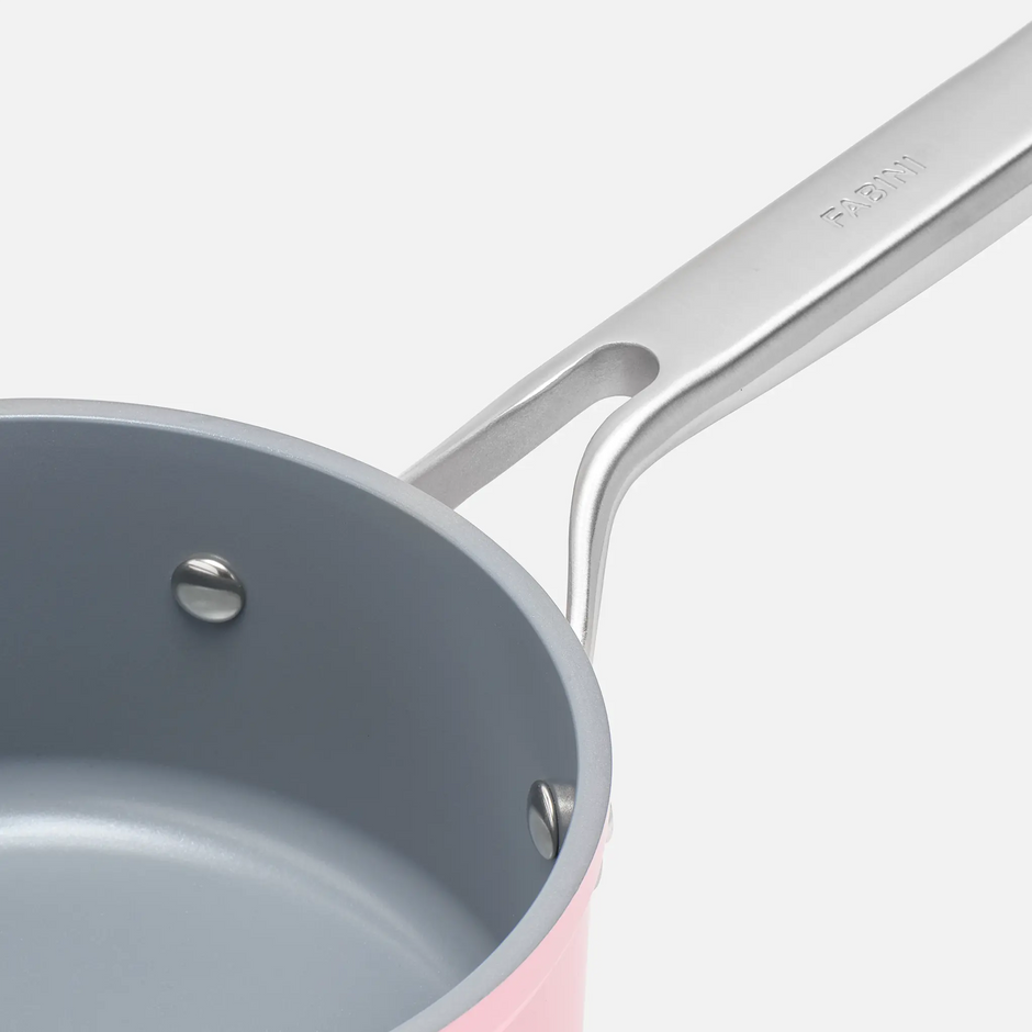 Rajnica Meda 3.0,  ø 16 cm (1, 3 l) - Nepriľnavá rajnica s keramickým povrchom s pokrievkou,  ružová