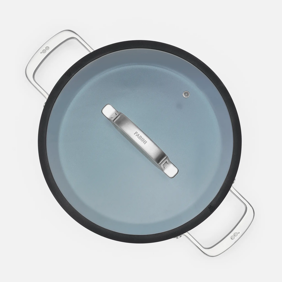 Tegame panvica Meda 3.0,  ø 28 cm - Nepriľnavá panvica s keramickým povrchom s pokrievkou,  čierna