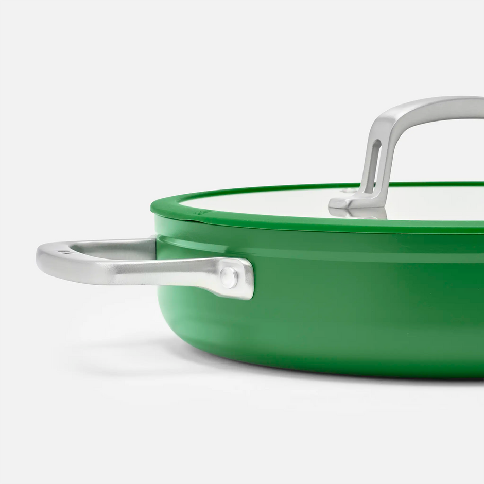 Tegame panvica Meda 3.0,  ø 28 cm - Nepriľnavá panvica s keramickým povrchom s pokrievkou,  zelená