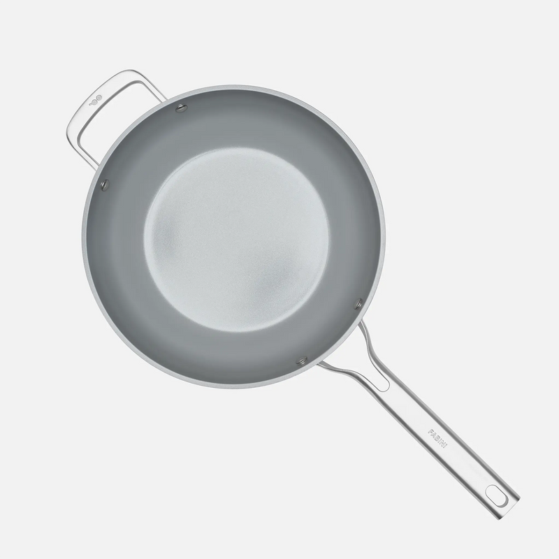 Wok panvica Meda 3.0, ø 28 cm - Nepriľnavá panvica s keramickým povrchom s pokrievkou, zelená