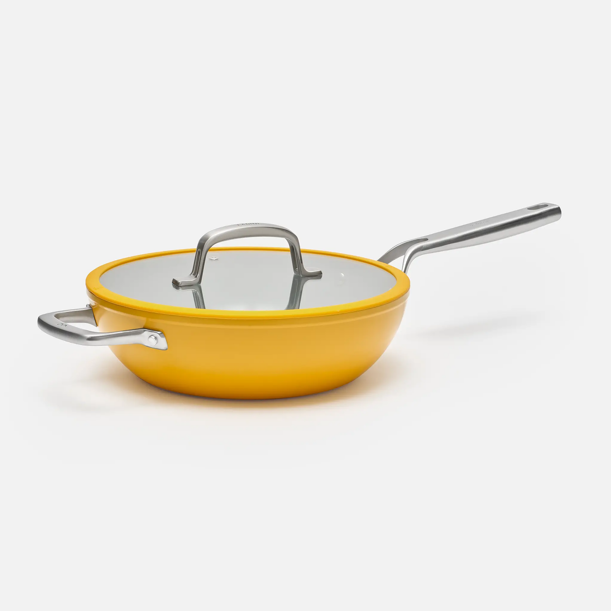 Wok panvica Meda 3.0,  ø 28 cm - Nepriľnavá panvica s keramickým povrchom s pokrievkou,  žltá