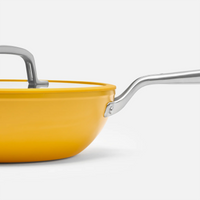 Wok panvica Meda 3.0,  ø 28 cm - Nepriľnavá panvica s keramickým povrchom s pokrievkou,  žltá