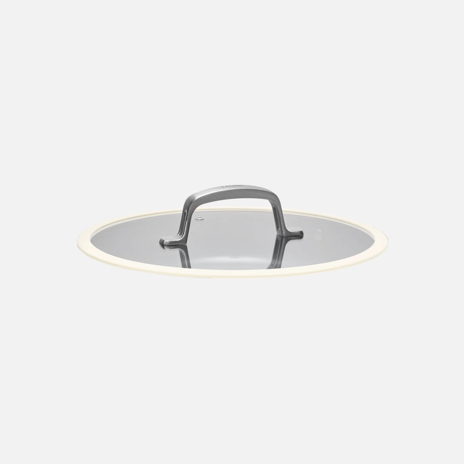 Pokrievka Meda 3.0,  ø 24 cm - Sklenená pokrievka se silikonovým okrajom,  krémová