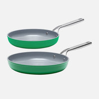 Súprava nepriľnavých panvíc Meda 3.0 s keramickým povrchom Ø 26 cm a Ø 30 cm, zelená