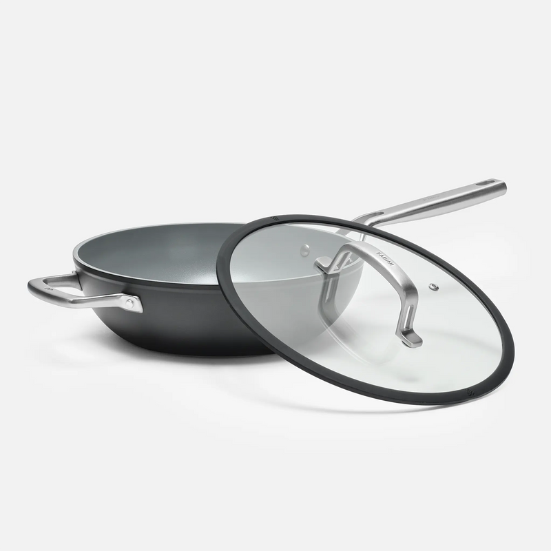 Wok panvica Meda 3.0, ø 28 cm - Nepriľnavá panvica s keramickým povrchom s pokrievkou, čierna