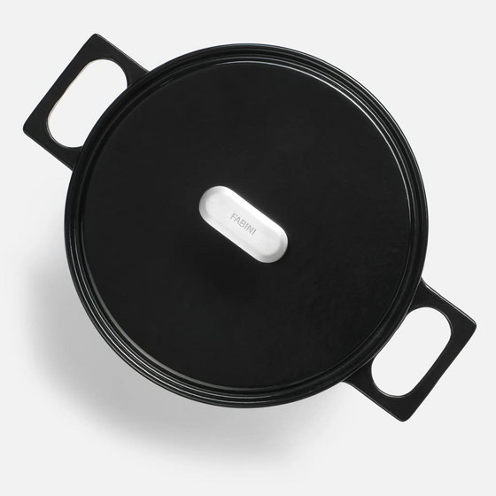 Kastról Mattia 3.0, ø 26 cm (5,5 l) - Smaltovaný liatinový kastról s pokrievkou, matný čierny
