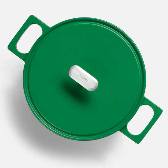 Kastról Mattia 3.0, ø 26 cm (5,5 l) - Smaltovaný liatinový kastról s pokrievkou, matný zelený