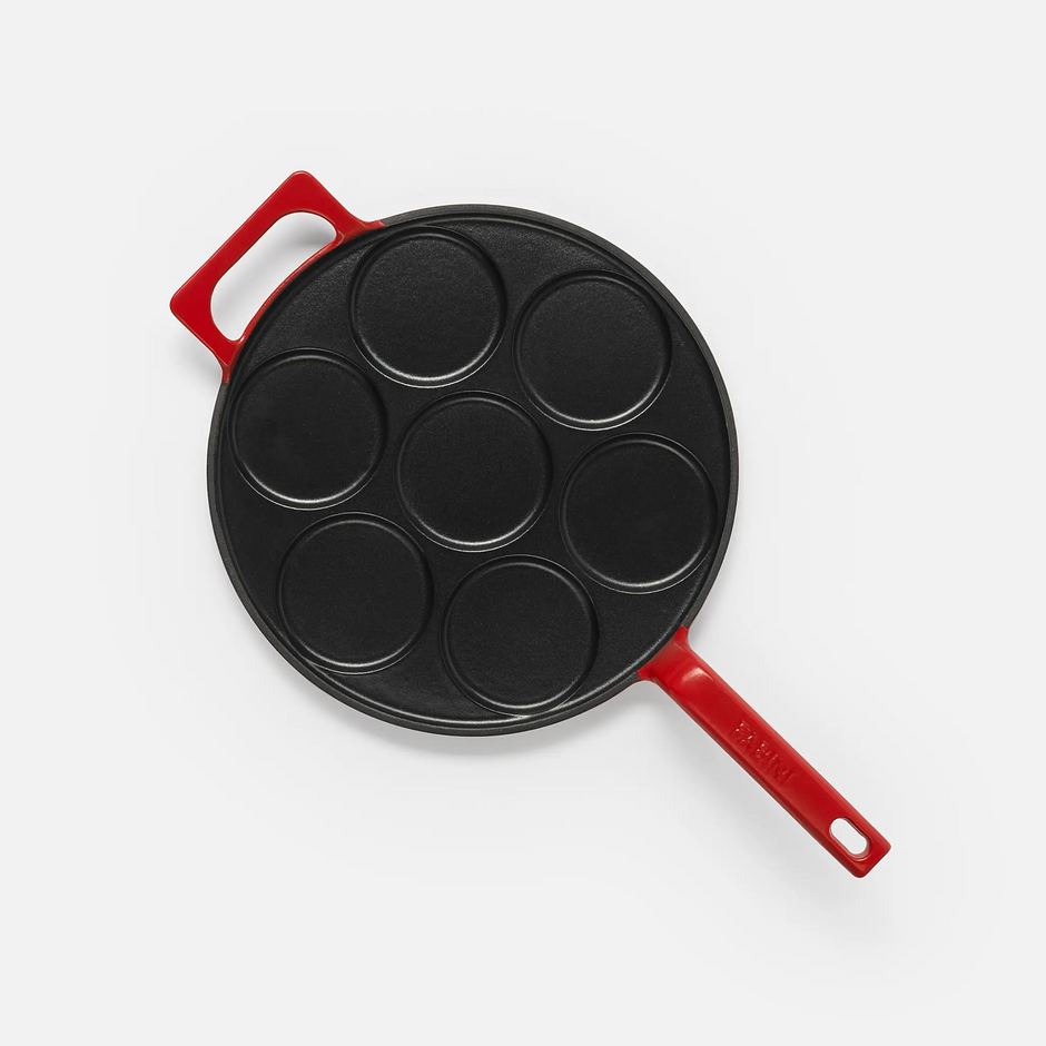 Panvica na lievance Mattia 3.0, ø 26 cm - Smaltovaná liatinová panvica, matná červená