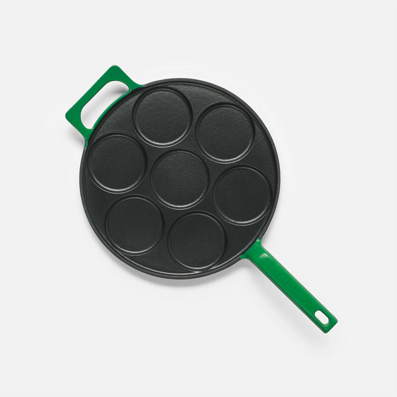 Panvica na lievance Mattia 3.0, ø 26 cm - Smaltovaná liatinová panvica, matná zelená