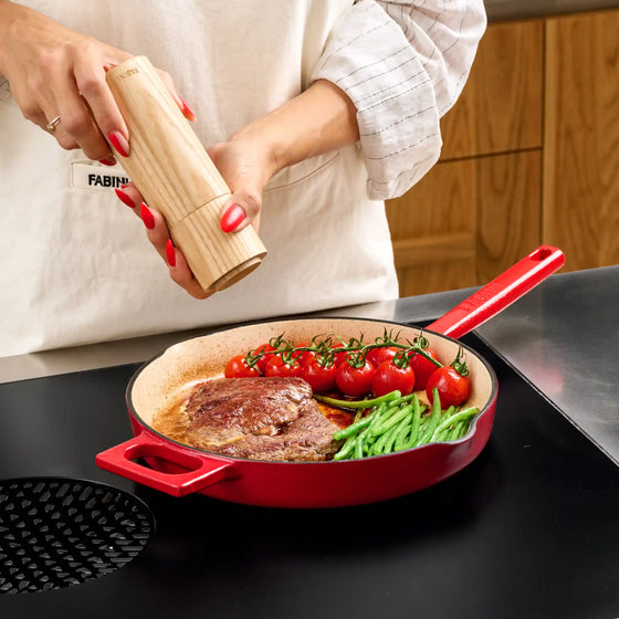 Panvica Mattia 3.0, ø 26 cm - Smaltovaná liatinová panvica, matná červená