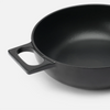 Smaltovaná liatinová tegame panvica Mattia 3.0 s pokrievkou Ø 26 cm, čierna