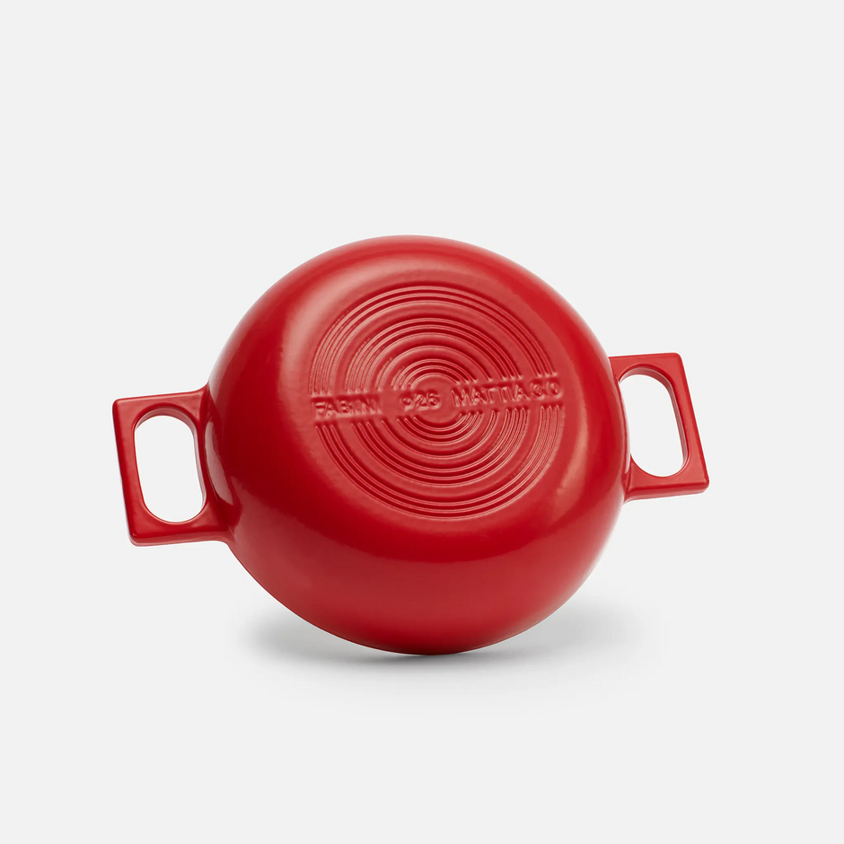 Tegame panvica Mattia 3.0, ø 26 cm - Smaltovaná liatinová panvica s pokrievkou, matná červená