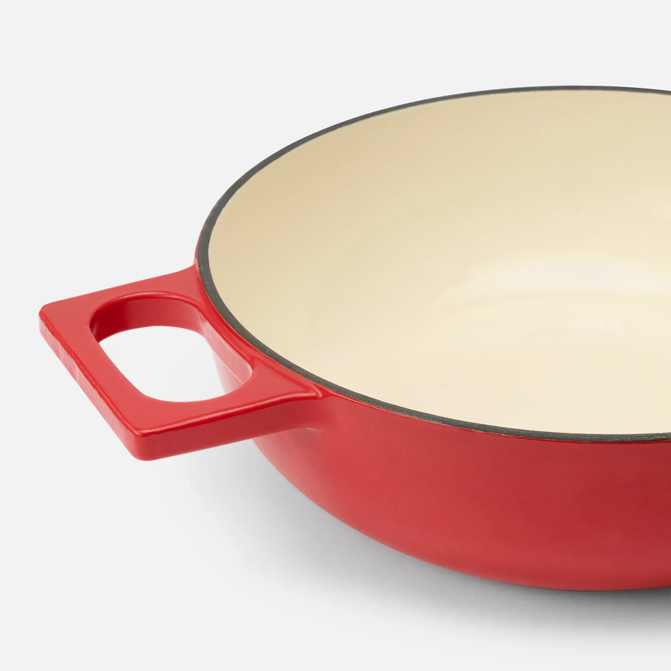 Tegame panvica Mattia 3.0, ø 26 cm - Smaltovaná liatinová panvica s pokrievkou, matná červená