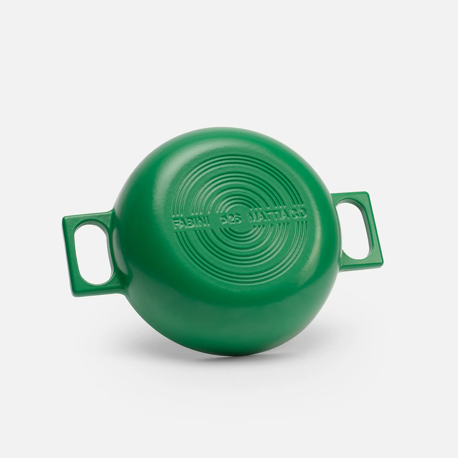 Tegame panvica Mattia 3.0, ø 26 cm - Smaltovaná liatinová panvica s pokrievkou, matná zelená