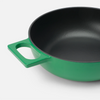 Smaltovaná liatinová tegame panvica Mattia 3.0 s pokrievkou Ø 26 cm, zelená