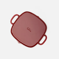 Grilovacia panvica Mattia 2.0, ø 28 cm - Smaltovaná liatinová panvica bez pokrievky, červená