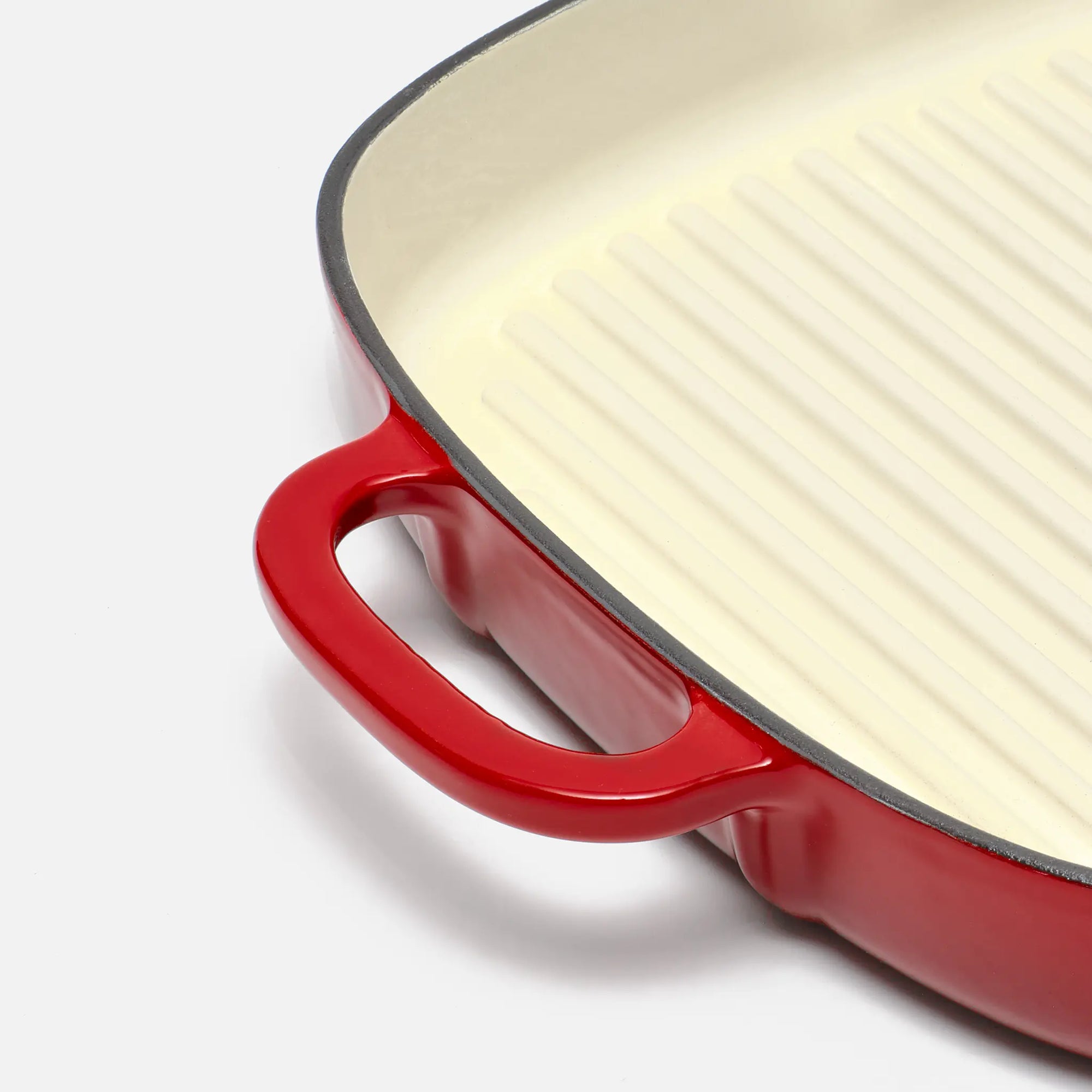 Grilovacia panvica Mattia 2.0, ø 28 cm - Smaltovaná liatinová panvica bez pokrievky, červená