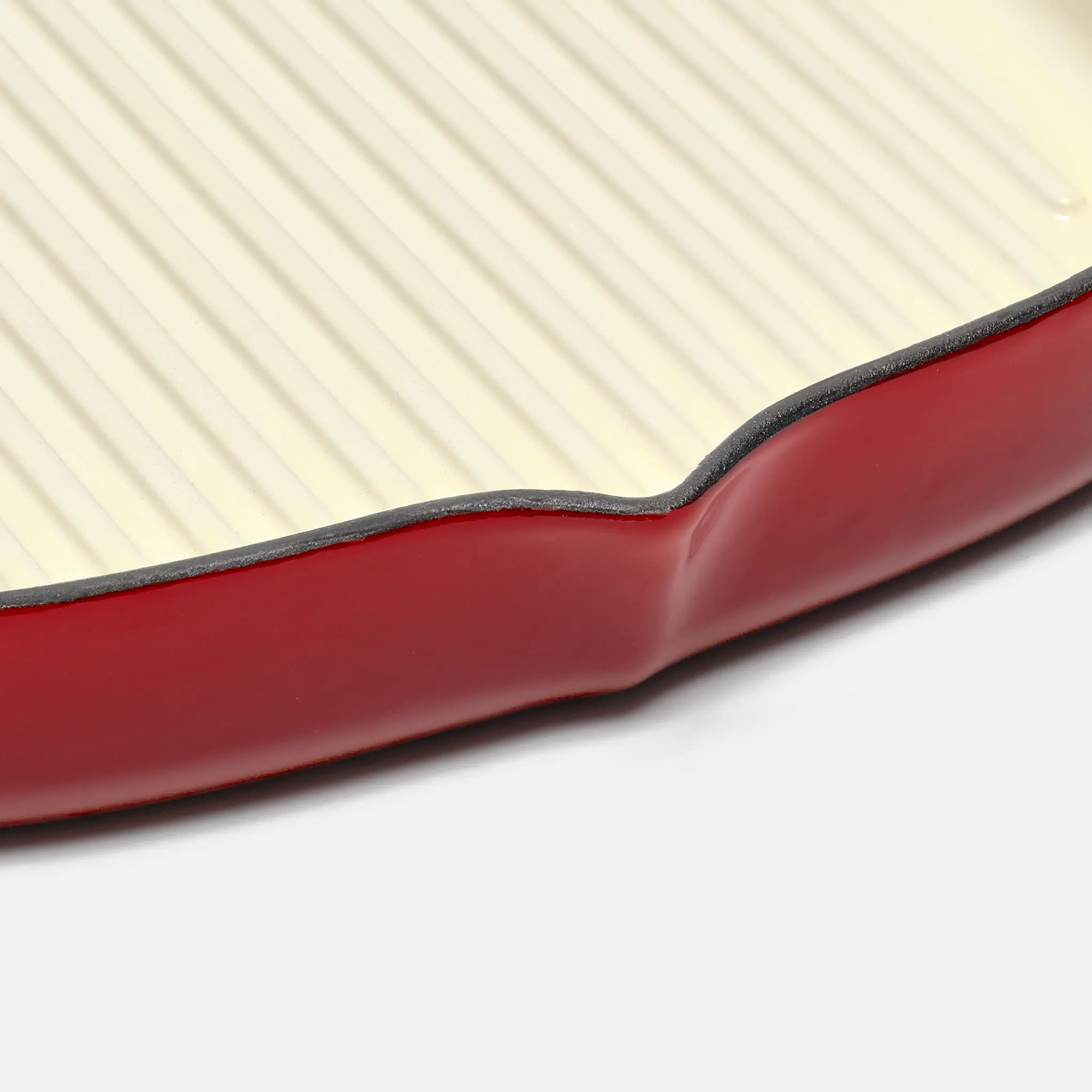 Grilovacia panvica Mattia 2.0, ø 28 cm - Smaltovaná liatinová panvica bez pokrievky, červená