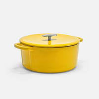 Smaltovaný liatinový kastról s pokrievkou Ø 26 cm (6 l), žltý