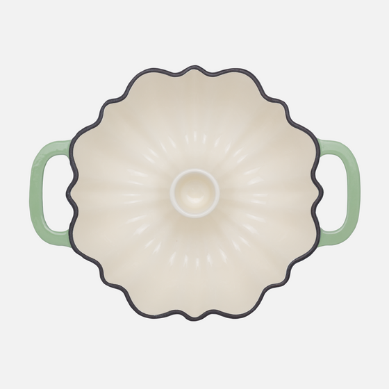 Forma na bábovku FABINI & Mirka van Gils, (3 l) - Smaltovaná liatinová forma na bábovku, pastelovo zelená