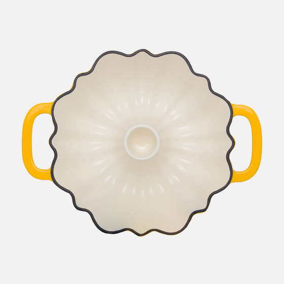 Forma na bábovku FABINI & Mirka van Gils, (3 l) - Smaltovaná liatinová forma na bábovku, žltá