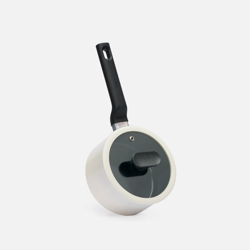 Rajnica Meda 5.0 Economy, ø 16 cm (1,2 l) - Nepriľnavá rajnica s keramickým povrchom s pokrievkou, krémová