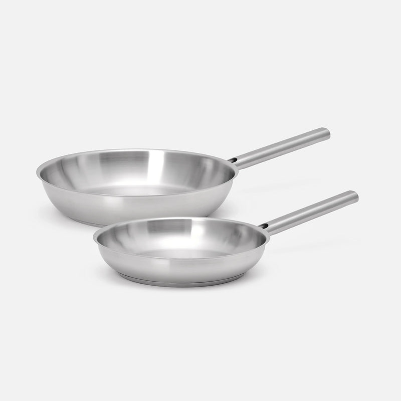 Sada panvíc Core Standard, ø 26 cm + ø 30 cm, 2 diely - Nerezové beznitové panvice z jednovrstvovej nerezovej ocele
