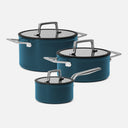 Sada hrncov Meda 4.0, 6 dielov - Nepriľnavý riad s keramickým povrchom, modrý