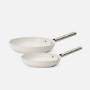 Sada panvíc Meda 5.0 Standard, ø 24 cm + ø 28 cm, 2 diely - Nepriľnavé panvice s keramickým povrchom, krémové