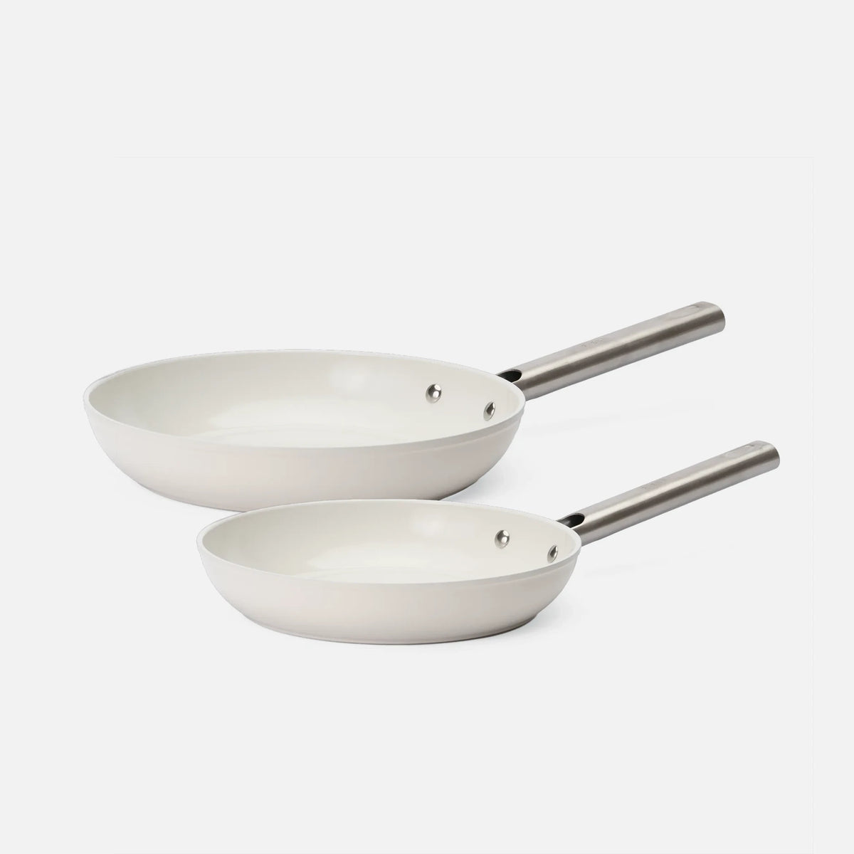 Sada panvíc Meda 5.0 Standard, ø 24 cm + ø 28 cm, 2 diely - Nepriľnavé panvice s keramickým povrchom, krémové