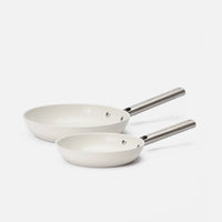 Sada panvíc Meda 5.0 Standard, ø 20 cm + ø 26 cm, 2 diely - Nepriľnavé panvice s keramickým povrchom, krémové