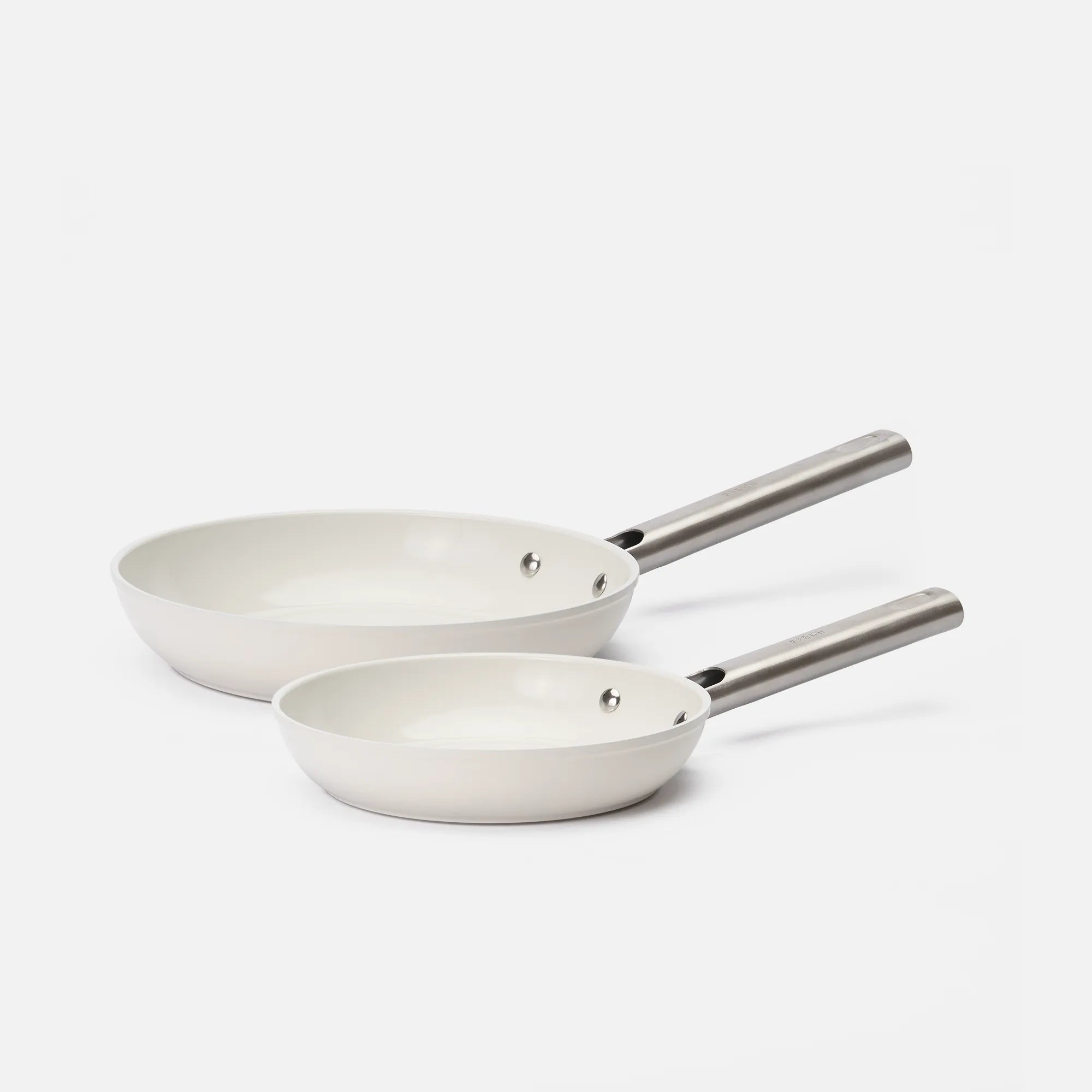 Sada panvíc Meda 5.0 Standard, ø 20 cm + ø 26 cm, 2 diely - Nepriľnavé panvice s keramickým povrchom, krémové