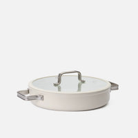 Servírovacia tegame panvica Meda 5.0 Standard, ø 28 cm - Nepriľnavá panvica s keramickým povrchom s pokrievkou, krémová